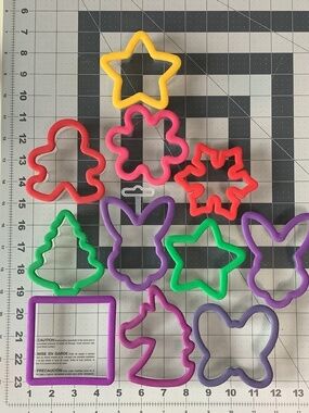Cookie Cutters - 11 pcs, Christmas Tree Gingerbread man Hare Horse Square Flower